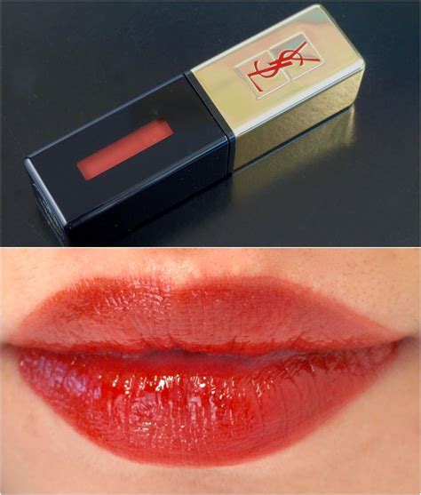 ysl glossy stain 28 swatch|YSL glossy lip stain.